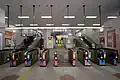 The ticket barriers in March 2009