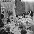 Gala dinner during the visit of the Thai royal family in the Netherlands, 1960