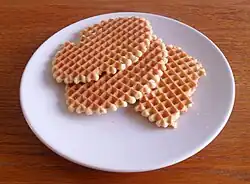 Round waffles with irregular edges