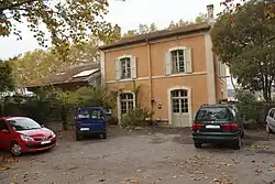 The old railway station in Pomas