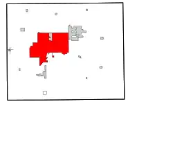 Location in Garfield County and the state of Oklahoma