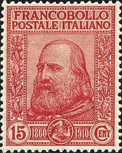 Image 14A 1910 Italian stamp commemorating the 50th anniversary of the Expedition of the Thousand