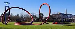 Gartenschlauch by Claes Oldenburg and Coosje van Bruggen at Eschholzpark Freiburg