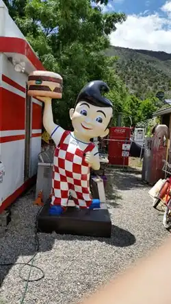 Gas-alley-boy at Johnnie Meier Classical Gas Museum in Embudo.[7]