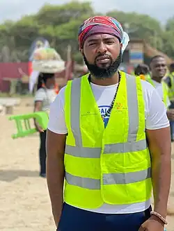 Gasmilla at the World Clean Up Day in Accra, Ghana
