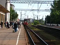 Platform for the trains towards Luga in 2005