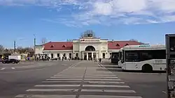 The station forecourt in 2021