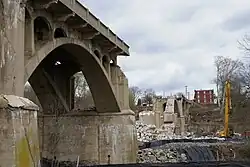 Demolition of the 1926 bridge in 2008