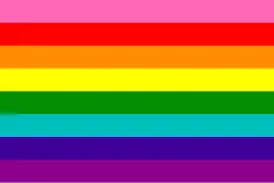 Original eight-stripe version designed by Gilbert Baker (1978)