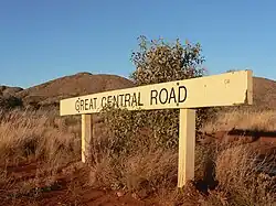 Sign near Giles Weather Station