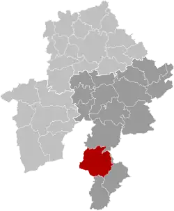 Location of Gedinne in Namur province