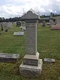 Grave of Joseph Lightburn at Broad Run Baptist Church Cemetery near Lightburn, West Virginia.