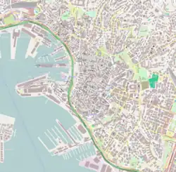Location of Historic center of Genoa