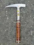 An Estwing geologist's hammer by itself.
