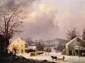 Jones Inn, Winter by George Henry Durrie, 1853