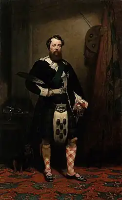 In Atholl Highlanders uniform, c.&nbsp; 1855–60, by John MacLaren Barclay