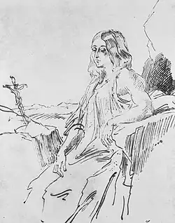 George Sand as Mary Magdalene in the desert