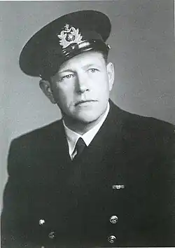 Georg Malmstén as a Navy officer