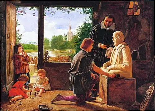 A Sculptor's Workshop, Stratford-upon-Avon, 1617 (1857)