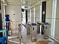 Faregates at the entrance
