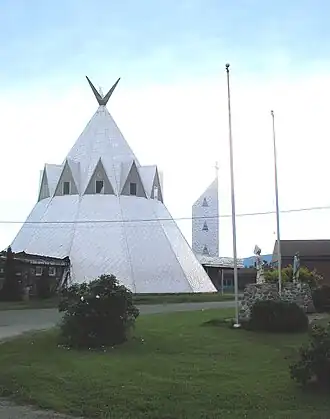 Traditional tipee-shaped church
