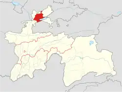 Ismoil location in Ghafurov District in Sughd Region