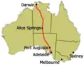 Ghan route map