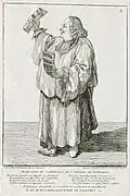Caricature of composer Niccolò Jommelli