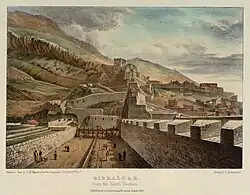 Landport Front defences as seen from the North Bastion in 1828