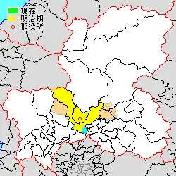 Area of Mugi County, Gifu Prefecture