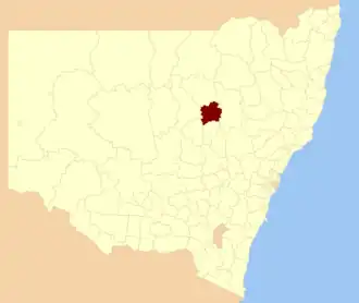 Location in New South Wales