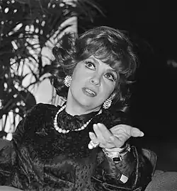 Film star Gina Lollobrigida