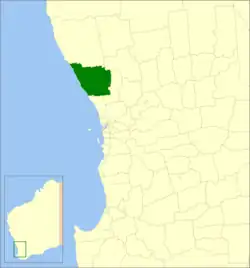Location in Western Australia