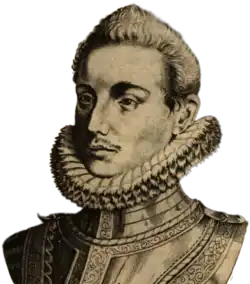 Engraved portrait of Giovanni Battista Manso. From Poesie nomiche di Gio. Battista Manso Marchese di Villa, Venice, Baba, 1635