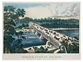 "Girard Avenue Bridge, Fairmount Park, Philadelphia" by Currier & Ives.