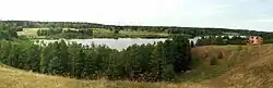 Panorama of the Girija village and lake from the Bernotai Hillfort&nbsp;[lt]