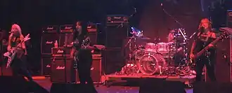 Girlschool playing live in London in 2009