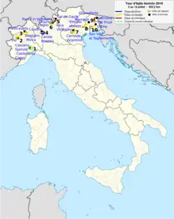 Giro Rosa 2019 route