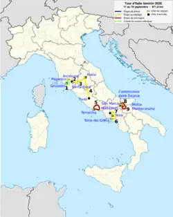 Giro Rosa 2020 route