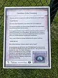 Sign at the Gisla Cemetery.