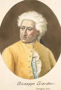 A portrait of Giuseppe Giordani
