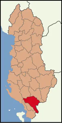 Location of Gjirokastër District