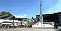 Lasipalatsi's Square and Amos Rex.