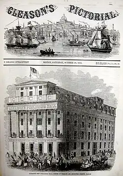 Issue for 18 October 1851, showing Gleason's Publishing Hall, Tremont Street, Boston