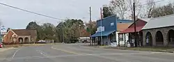 Another glimpse of Hawkins with City Hall in the blue building on the right (2016).