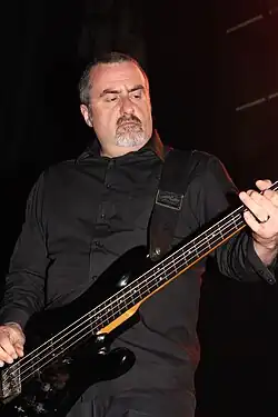 Green performing with Godflesh in 2014