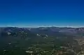 View NE over the Golden Trout Wilderness Area. Mount Whitney is visible in the distance.