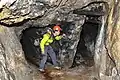 Interior of a gold mine tunnel in Gondo