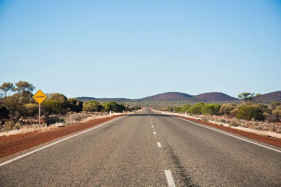Photograph of single carriageway road