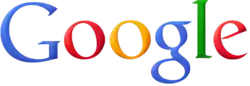 The logo used for Google Search from May 6, 2010 to November 14, 2010, showing a reduced distance of the projected shadow, a change in the second "o" to a different yellow hue and a more flattened lettering.